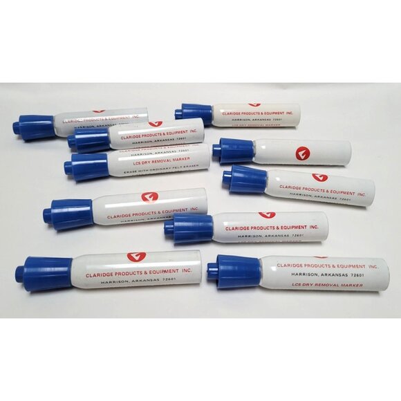 Vintage 2002 Claridge LCS Liquid Chalk Markers 12-Pack (One Dozen) 10 Blue 2 Red - Picture 2 of 10